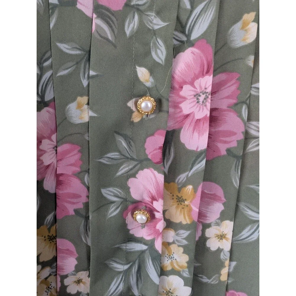 Vintage Alfred Dunner Skirt Set Floral 2pc Sz 14 Blouse  Grandmacore Sunday Best